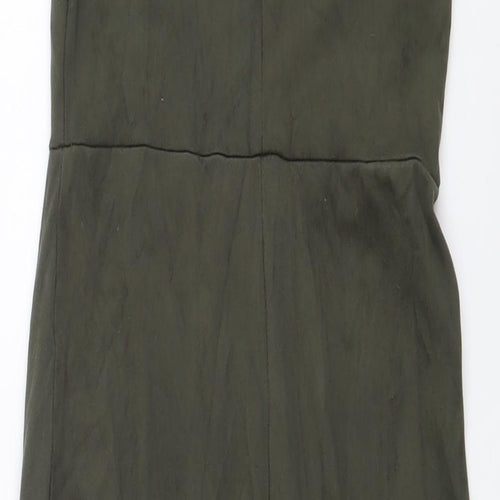 Atmosphere Womens Green Polyester Bodycon Size 8 Mock Neck Pullover