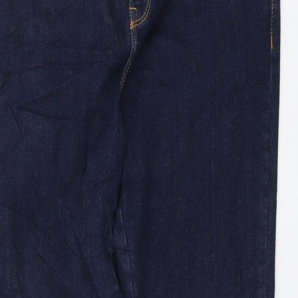 TU Womens Blue Cotton Straight Jeans Size 16 L31 in Regular Button