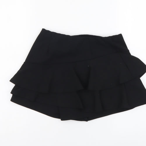 New Look Womens Black Polyester Cut-Off Shorts Size 6 L3 in Regular Drawstring