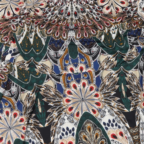 Izabel Womens Multicoloured Geometric Polyester Basic Blouse Size 20 V-Neck