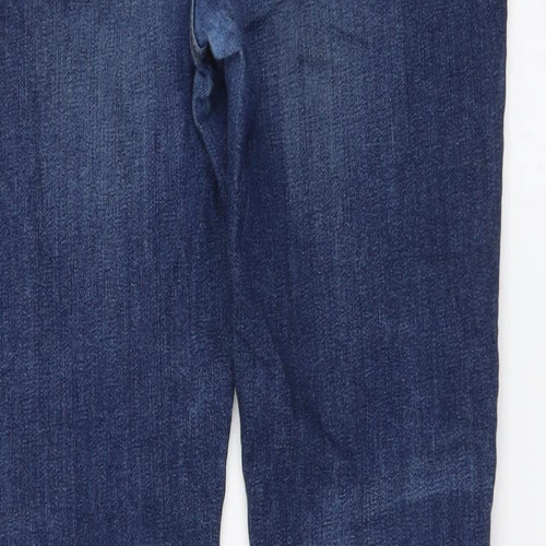 River Island Womens Blue Cotton Skinny Jeans Size 32 in L30 in Regular Button