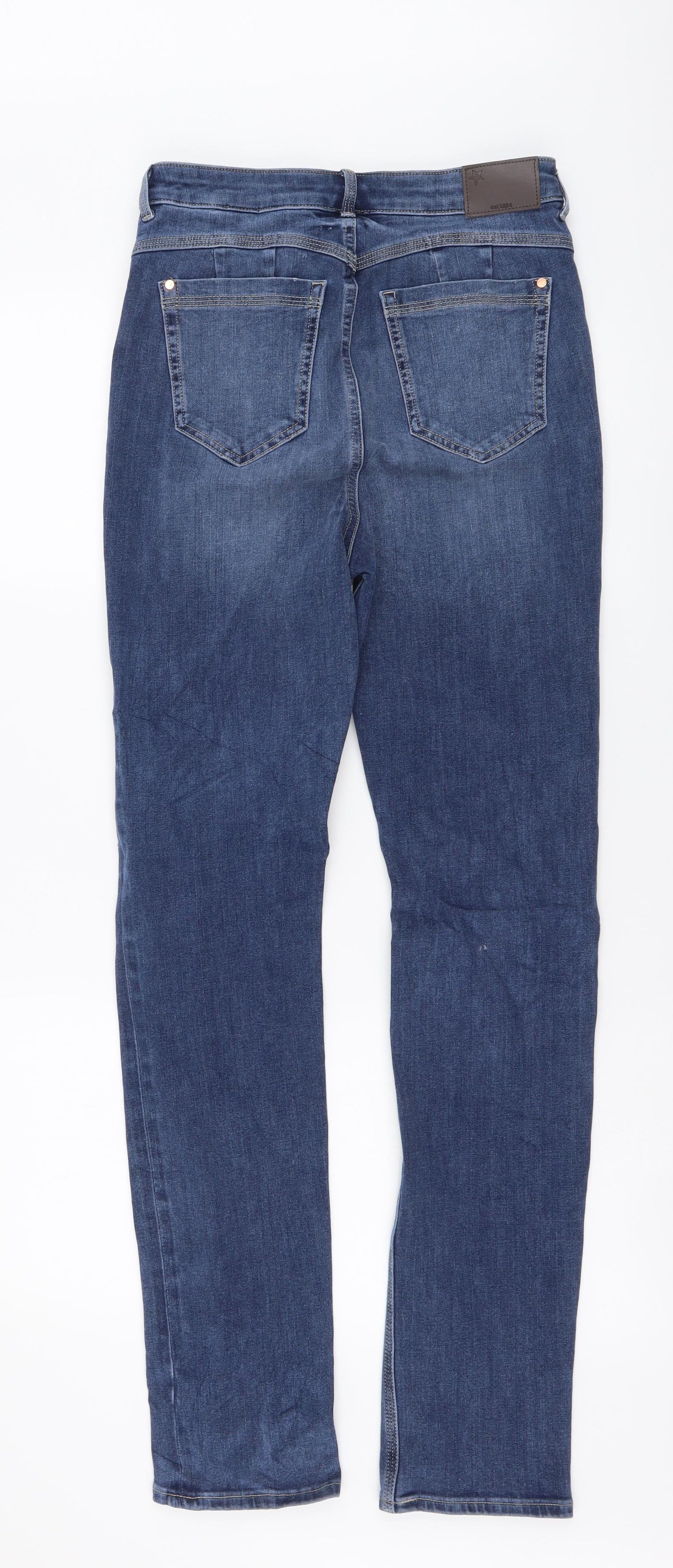 Marks and Spencer Womens Blue Cotton Skinny Jeans Size 10 L31 in Regular Button