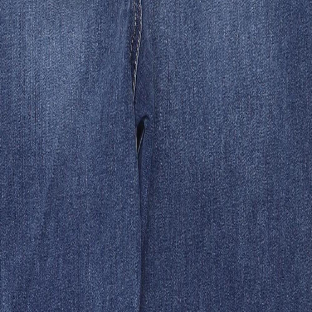 Marks and Spencer Womens Blue Cotton Skinny Jeans Size 10 L31 in Regular Button
