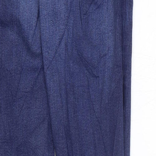 Marks and Spencer Womens Blue Cotton Skinny Jeans Size 8 L28 in Regular Zip