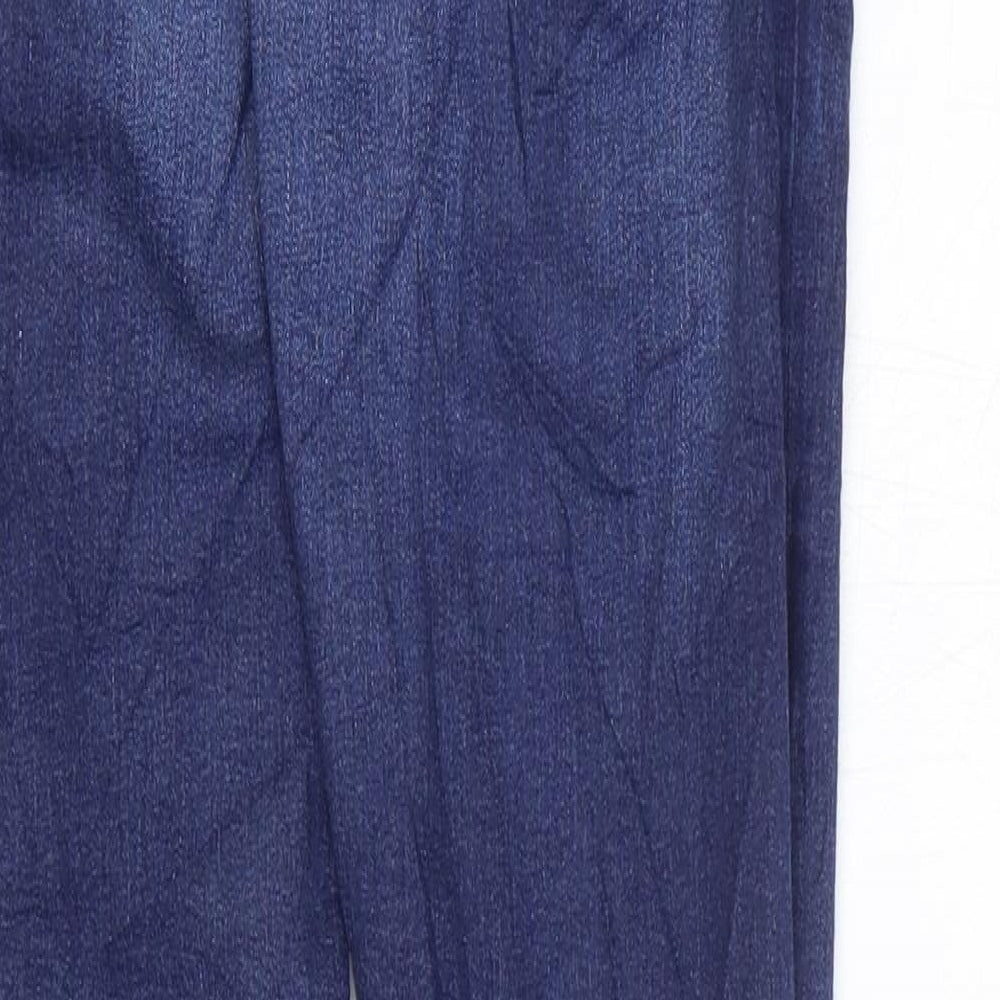 Marks and Spencer Womens Blue Cotton Skinny Jeans Size 8 L28 in Regular Zip
