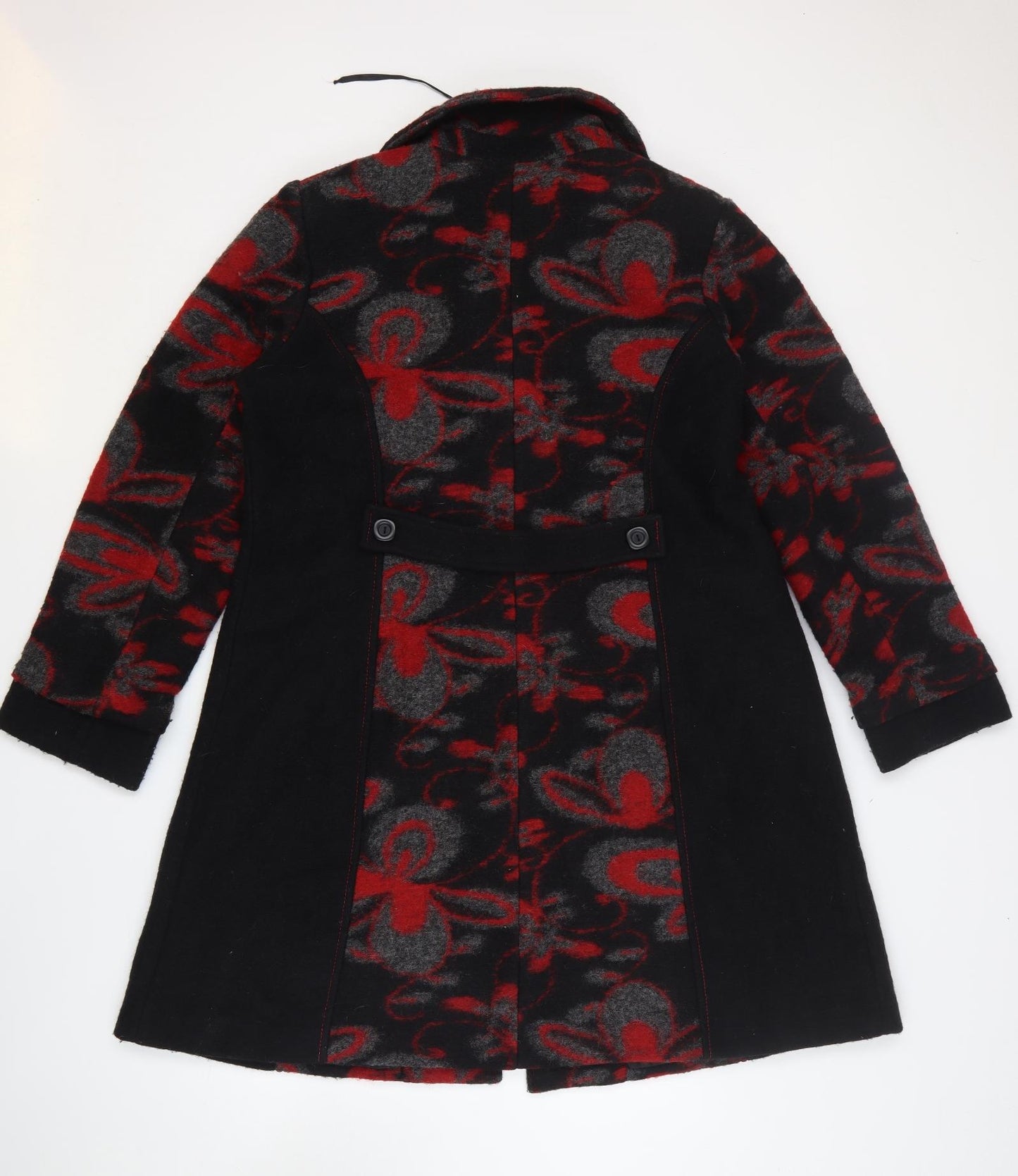 Roman Originals Mens Black Floral Jacket Blazer Size L Button
