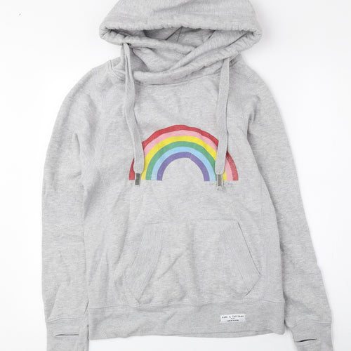 Hari And The Gang Womens Grey Cotton Pullover Hoodie Size S Pullover