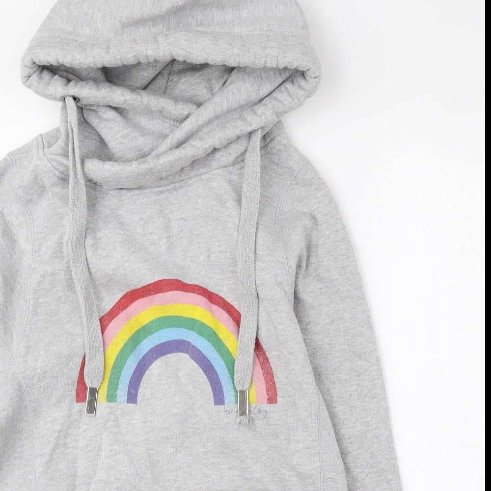 Hari And The Gang Womens Grey Cotton Pullover Hoodie Size S Pullover
