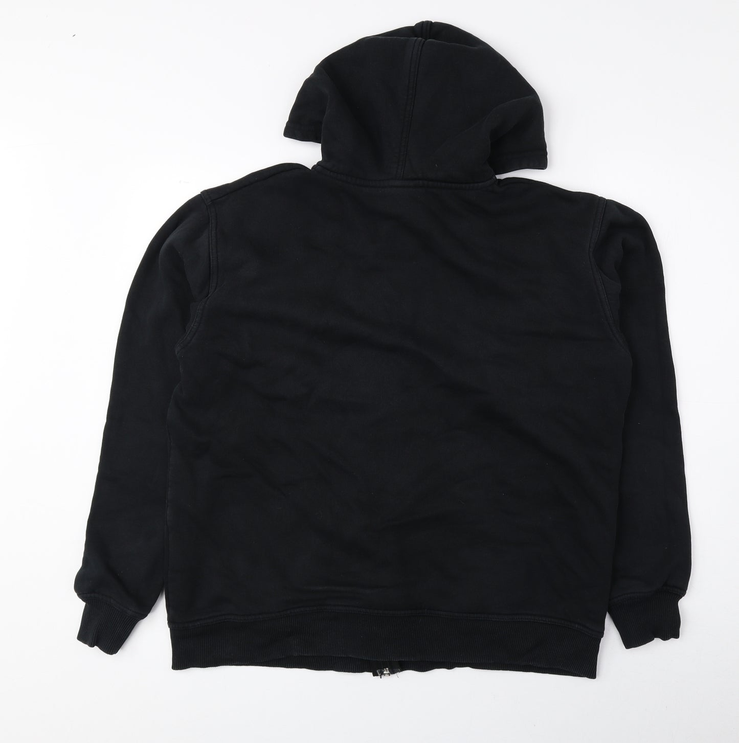 Quiksilver Womens Black Cotton Full Zip Hoodie Size 16 Zip