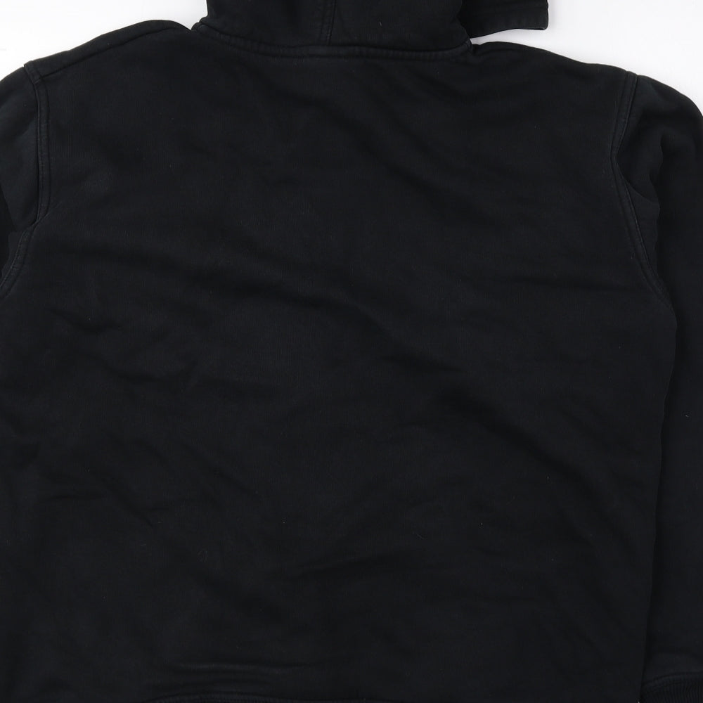 Quiksilver Womens Black Cotton Full Zip Hoodie Size 16 Zip