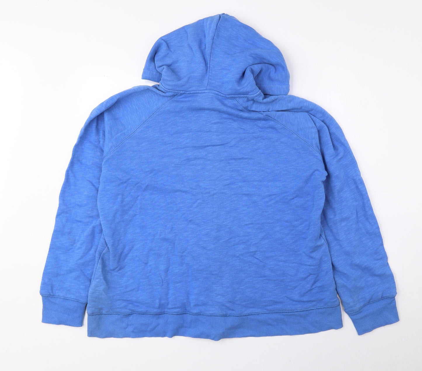 TU Womens Blue 100% Cotton Pullover Hoodie Size 18 Zip