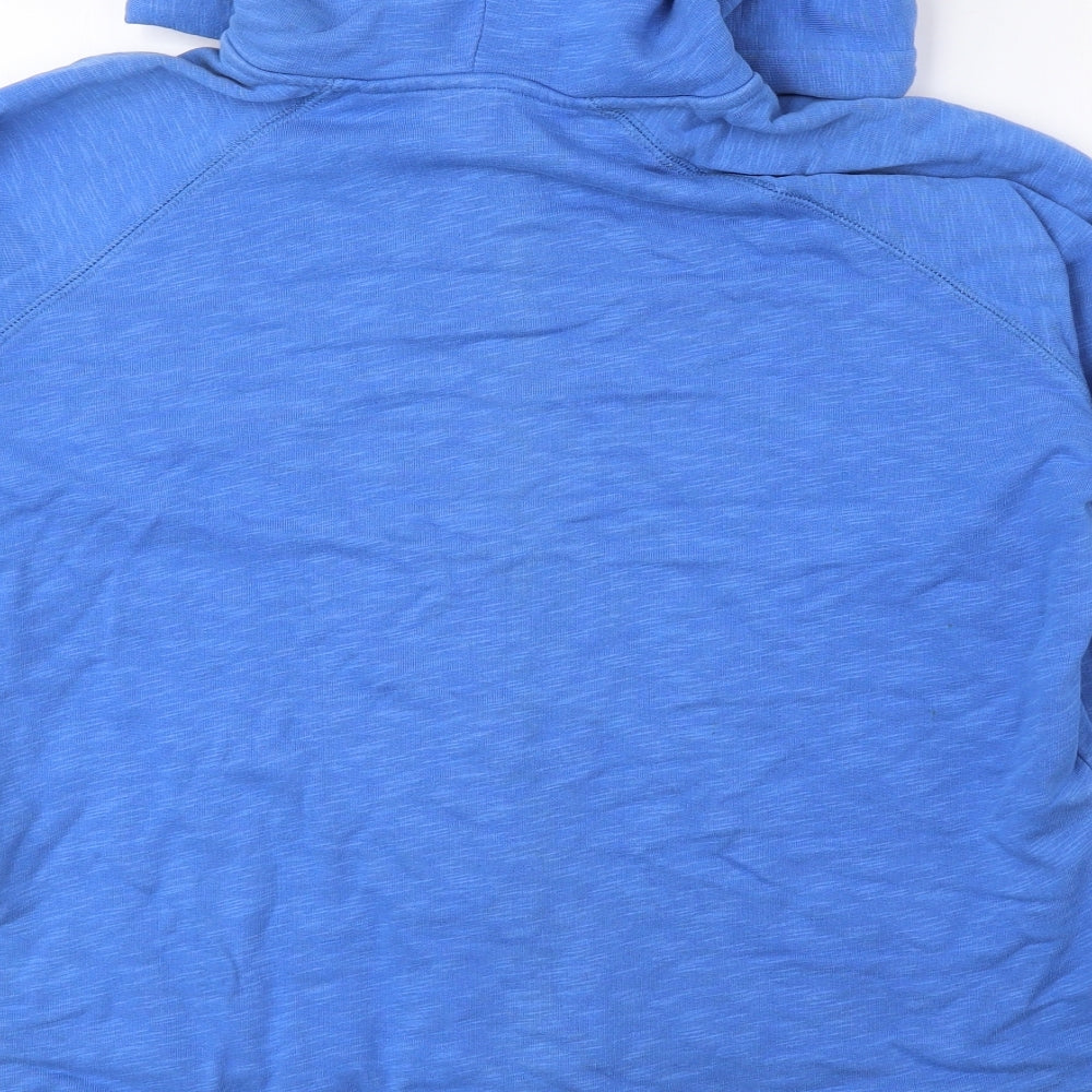 TU Womens Blue 100% Cotton Pullover Hoodie Size 18 Zip