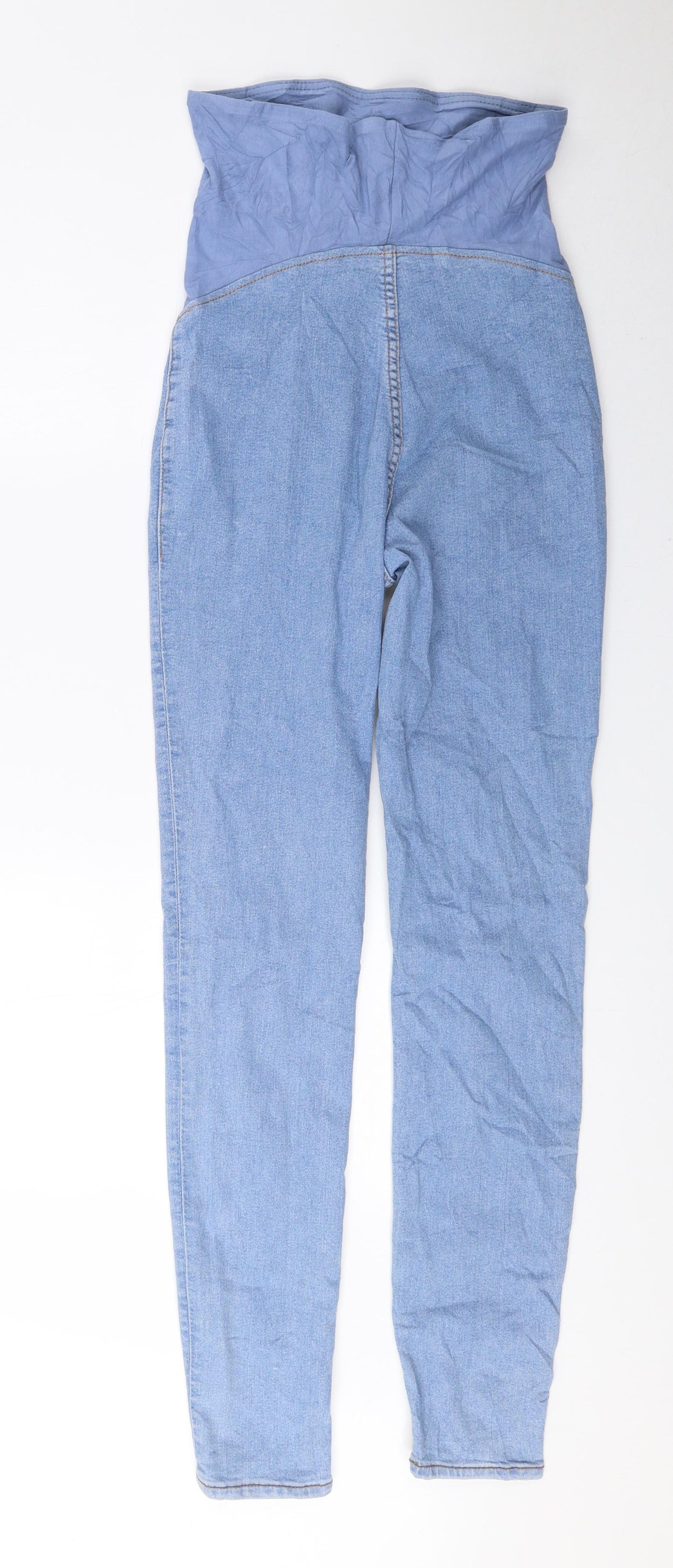 H&M Womens Blue Cotton Skinny Jeans Size S L28 in Regular - Maternity Jeans