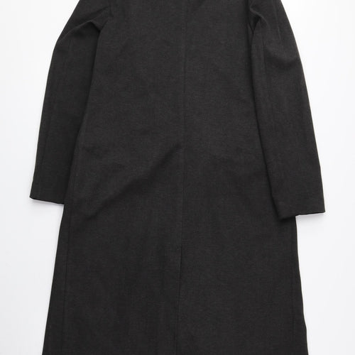 WULI : LUU Womens Grey Overcoat Blazer Size 8 Button