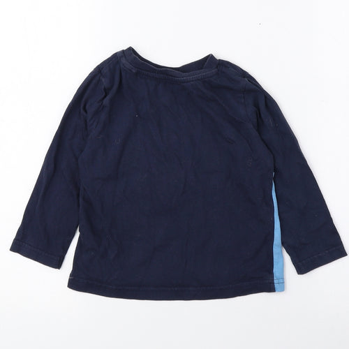 F&F Blue Cotton Pullover T-Shirt Size 18-24 Months Round Neck Pullover - WWF Penguin