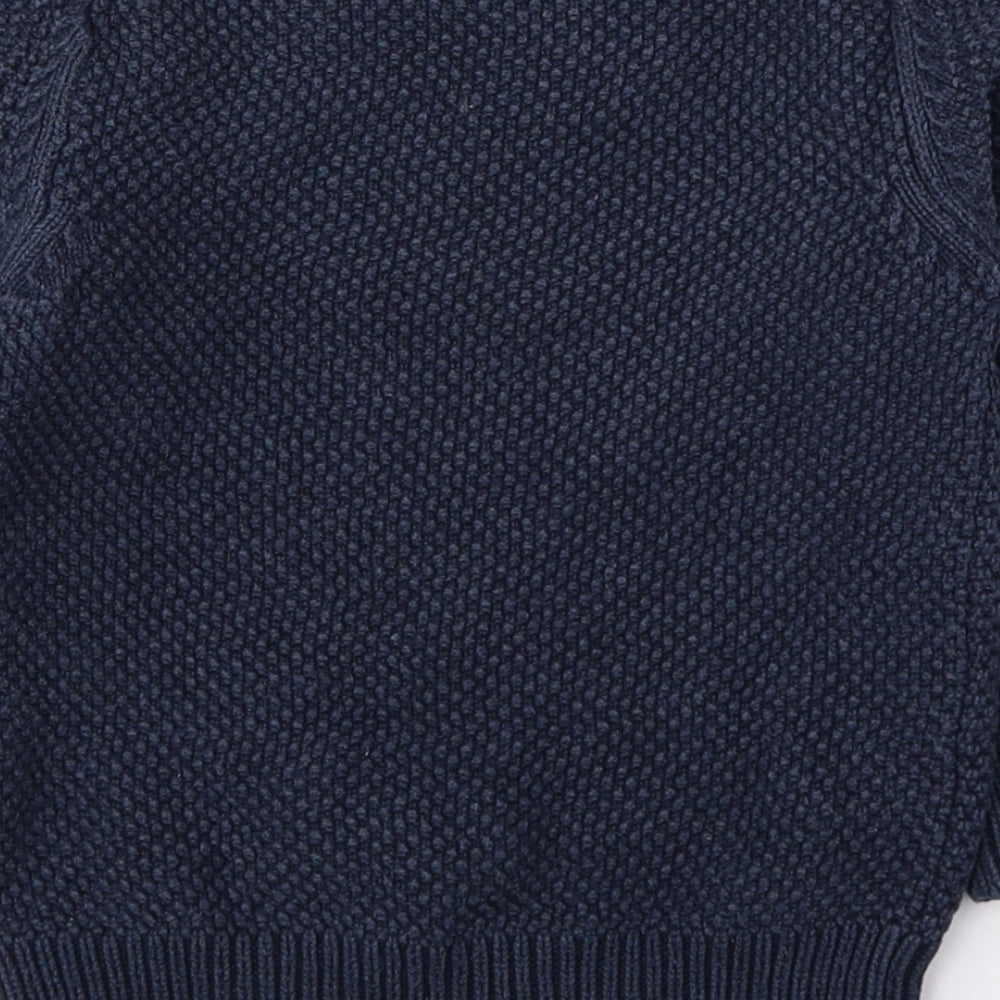 NEXT Boys Blue Round Neck 100% Cotton Pullover Jumper Size 2-3 Years Pullover