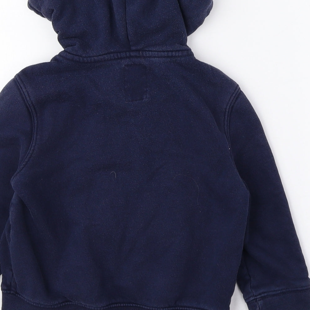 Gap Boys Blue Cotton Full Zip Hoodie Size 2 Years Zip
