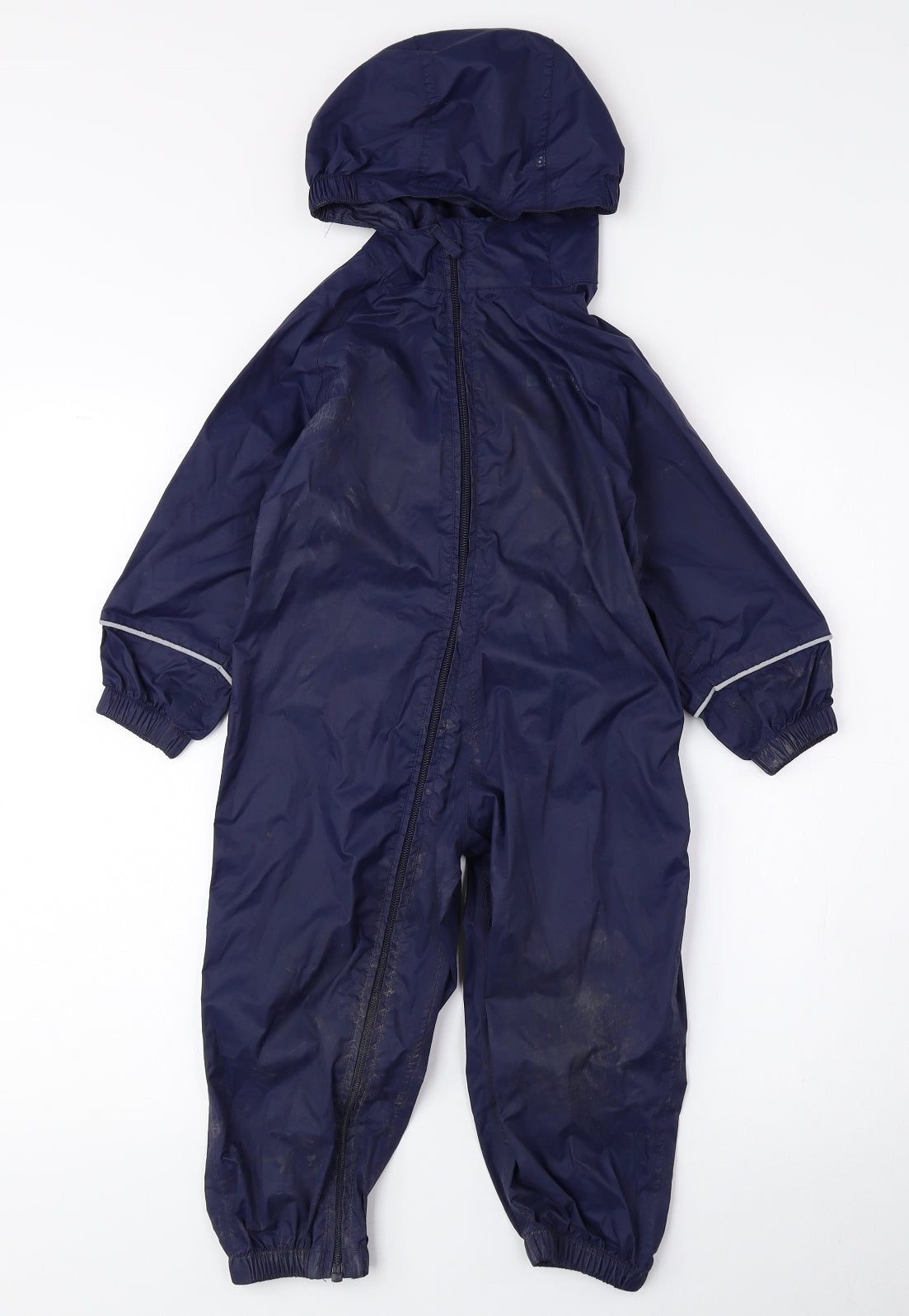 Mountain Warehouse Boys Blue Overcoat Poncho Size 2-3 Years Zip