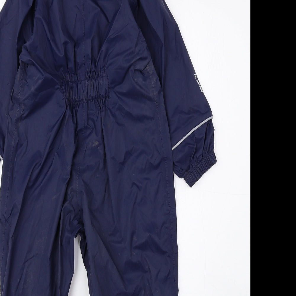 Mountain Warehouse Boys Blue Overcoat Poncho Size 2-3 Years Zip