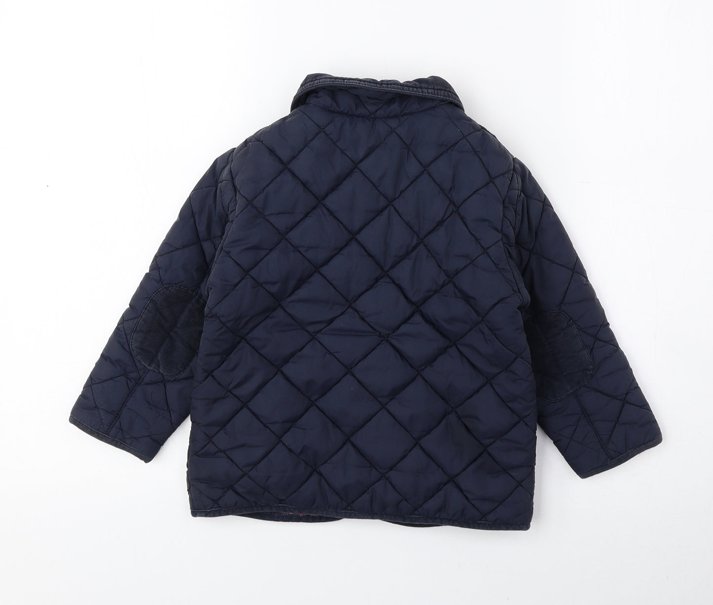 NEXT Boys Blue Quilted Coat Size 2-3 Years Snap