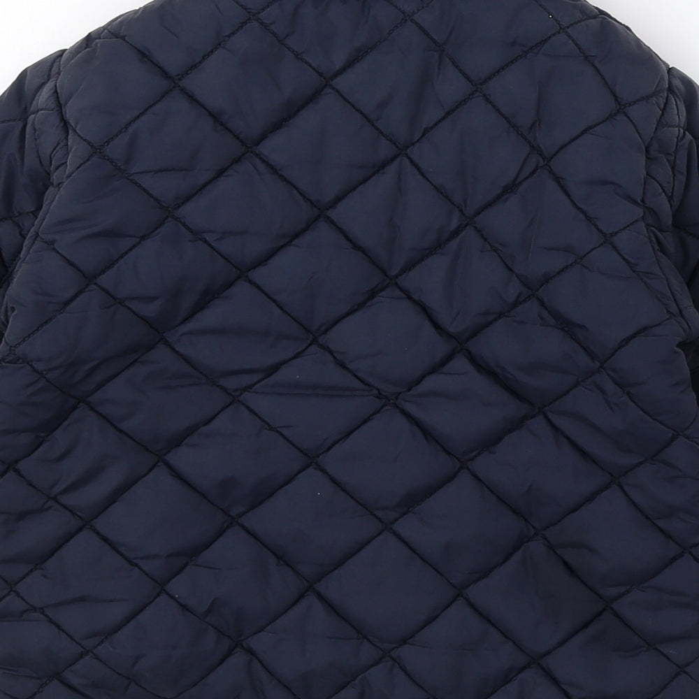 NEXT Boys Blue Quilted Coat Size 2-3 Years Snap
