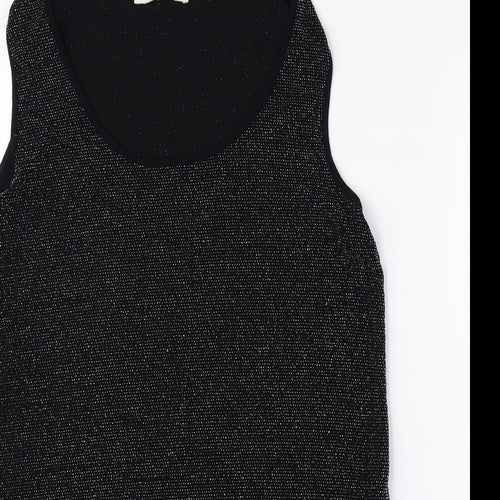 Oasis Womens Black Nylon Basic Tank Size M Scoop Neck