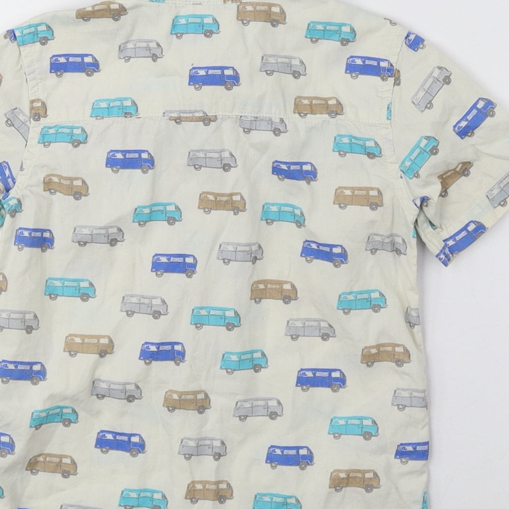 Mini Club Boys Multicoloured Geometric 100% Cotton Basic Button-Up Size 2-3 Years Collared Button - Buses