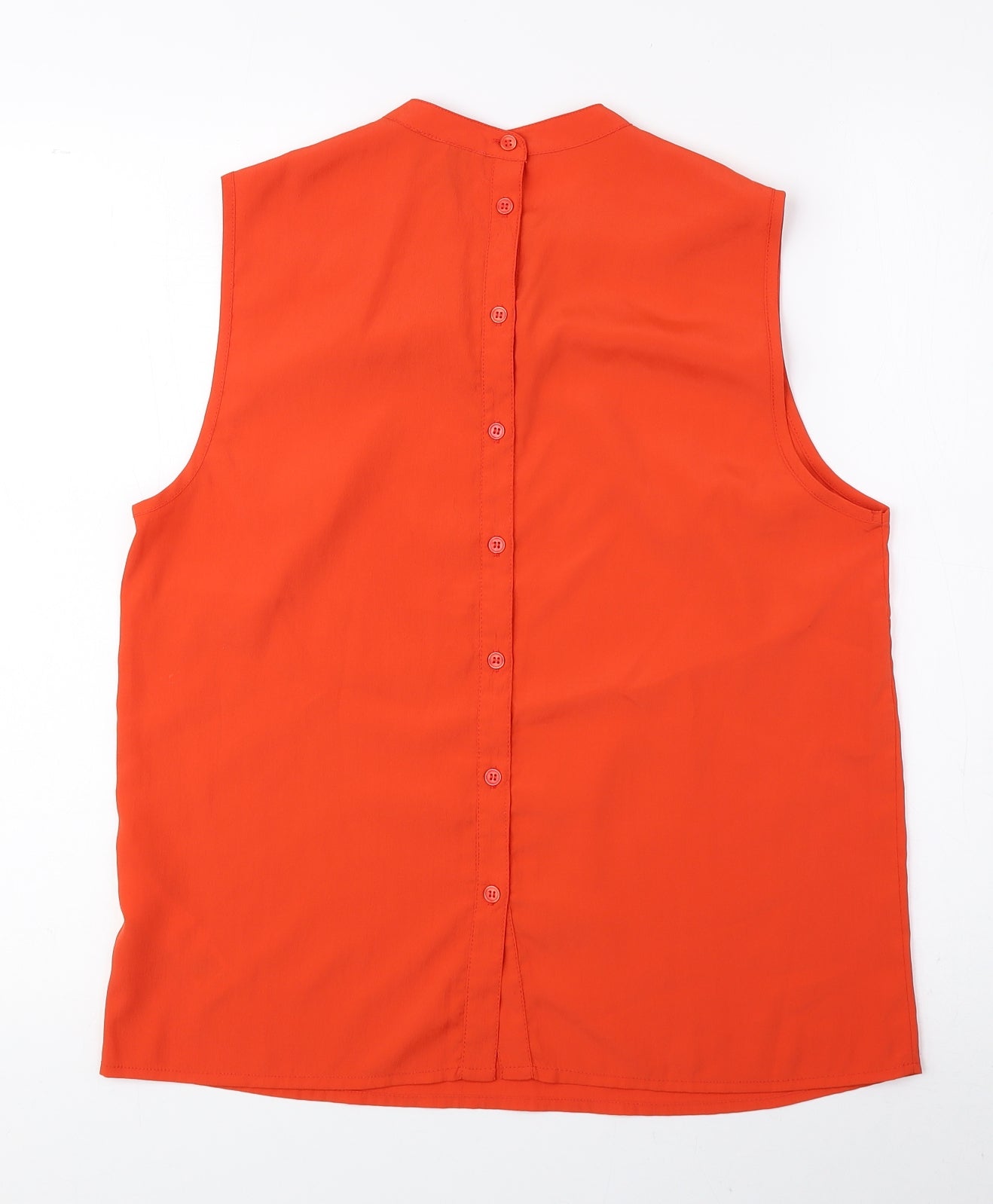 ASOS Womens Orange Polyester Basic Blouse Size 12 Round Neck
