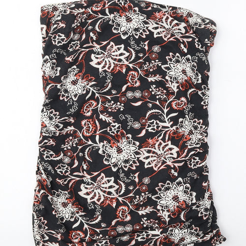 Dorothy Perkins Womens Multicoloured Floral 100% Cotton Basic Blouse Size 12 Off the Shoulder
