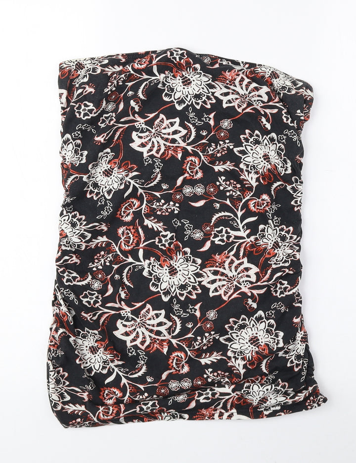 Dorothy Perkins Womens Multicoloured Floral 100% Cotton Basic Blouse Size 12 Off the Shoulder