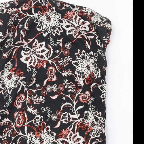 Dorothy Perkins Womens Multicoloured Floral 100% Cotton Basic Blouse Size 12 Off the Shoulder