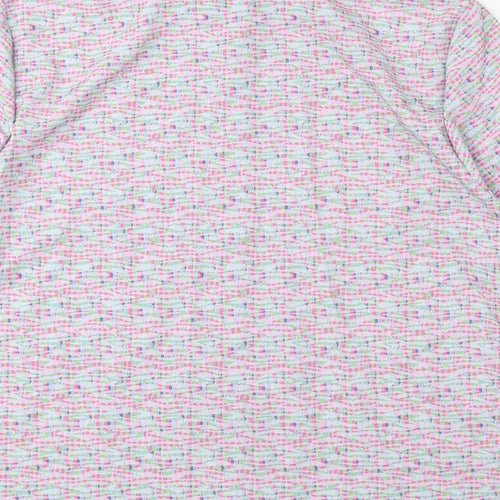 Honor Milburn Womens Multicoloured Geometric Polyester Basic Button-Up Size 14 Collared