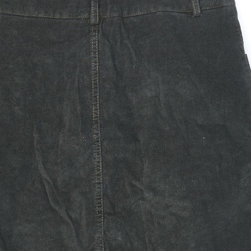 Missguided Womens Grey Cotton Mini Skirt Size 10 Zip