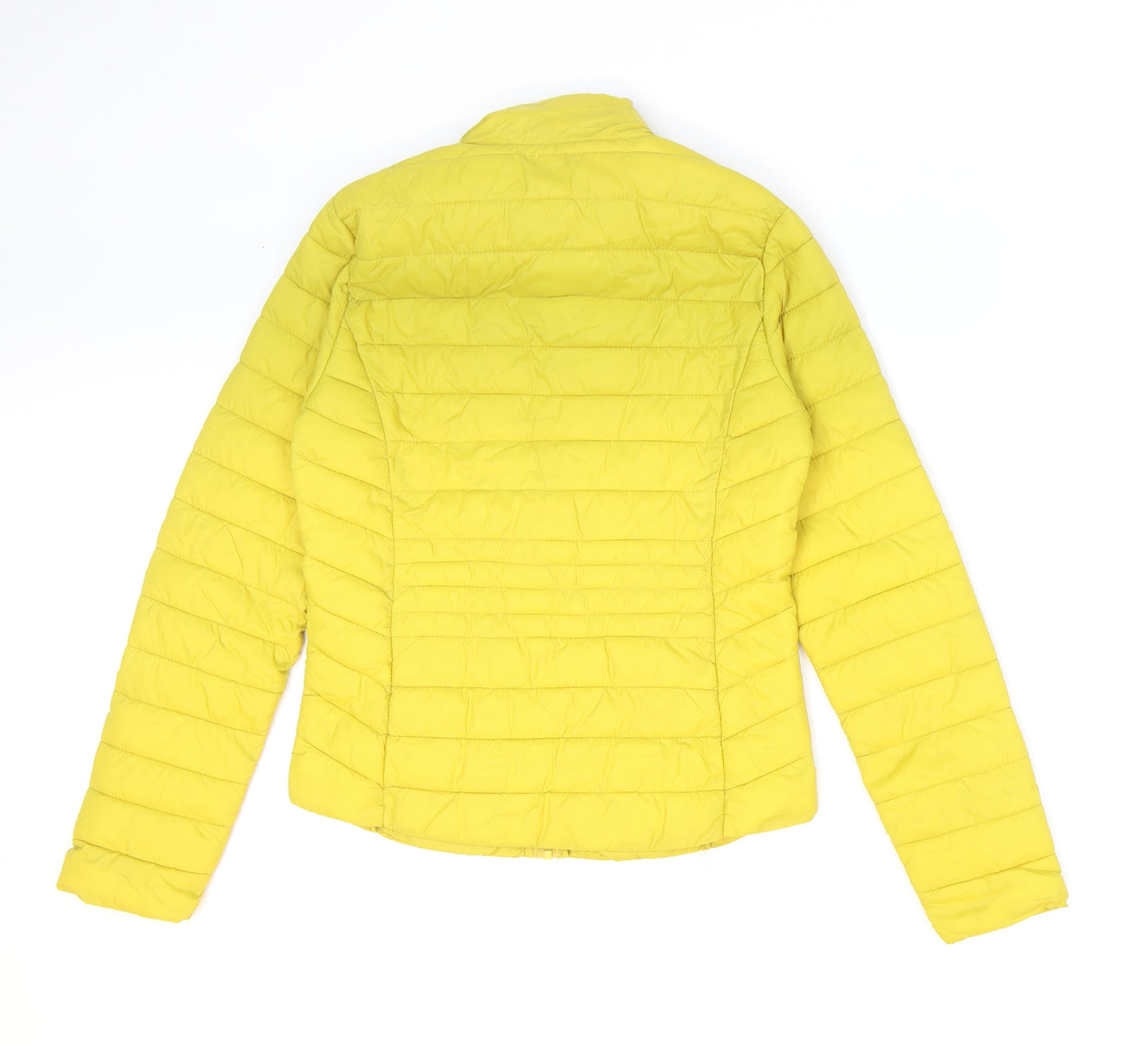Primark Womens Yellow Puffer Jacket Jacket Size 2XS Zip