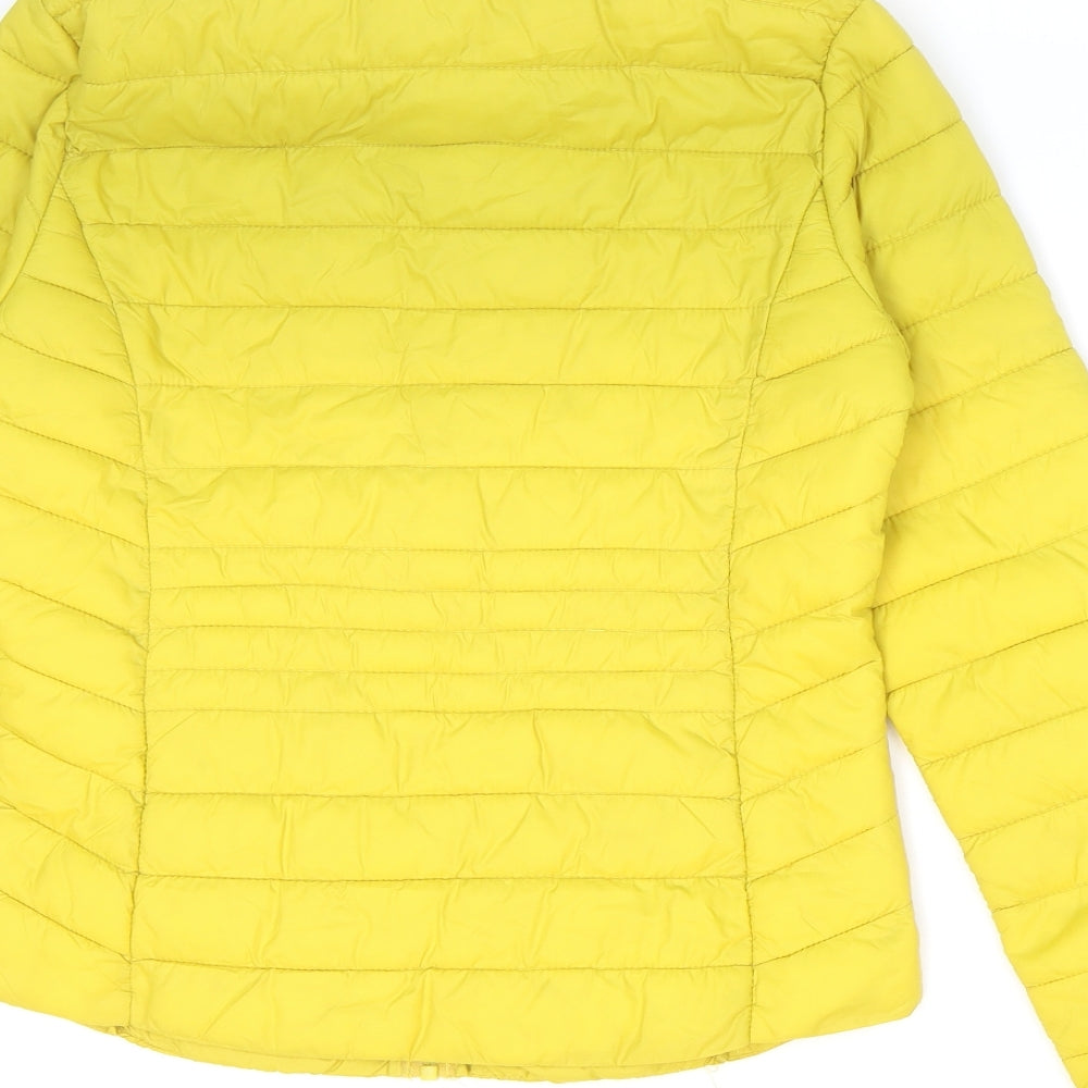 Primark Womens Yellow Puffer Jacket Jacket Size 2XS Zip