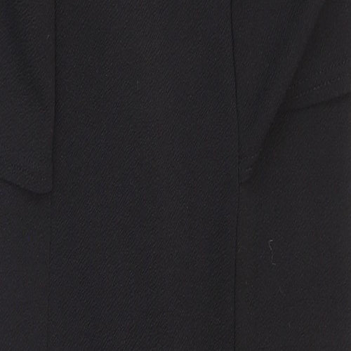 Boohoo Womens Black Polyester Kimono Blouse Size 8 V-Neck - Collared