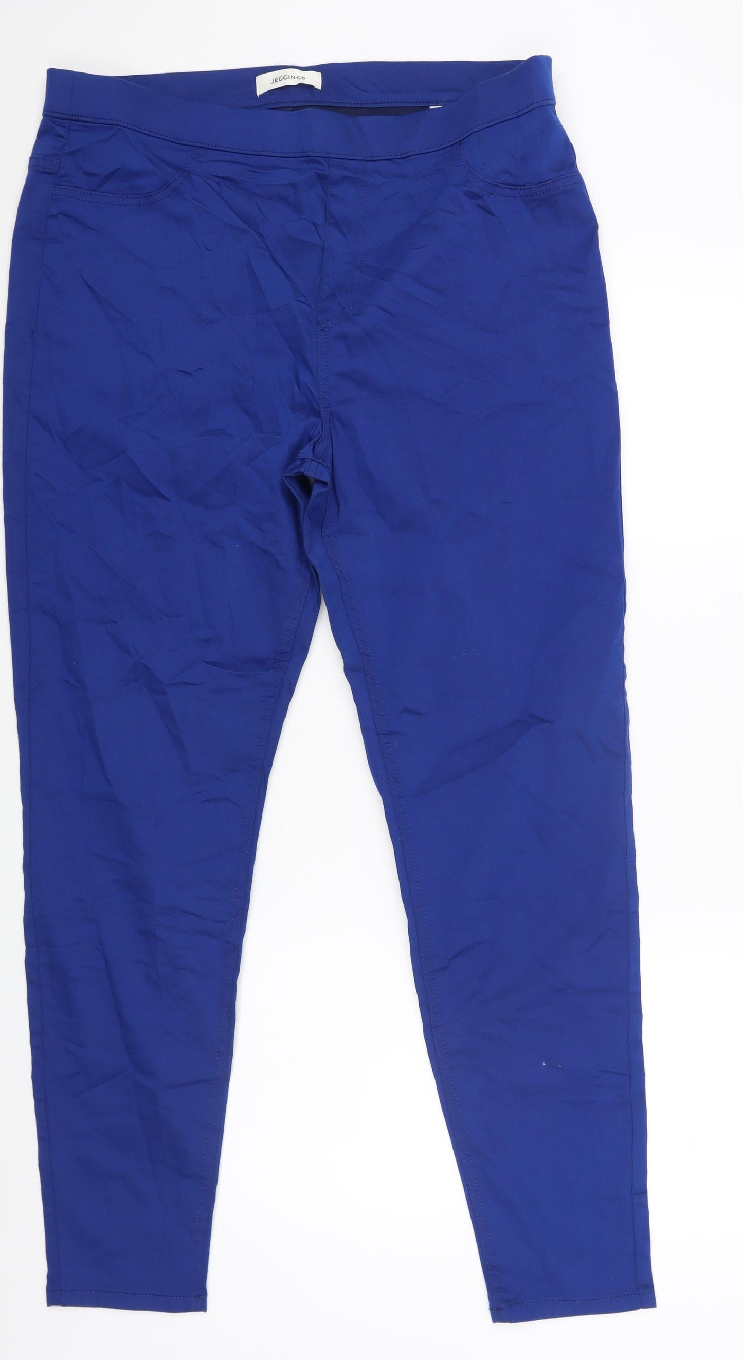Marks and Spencer Womens Blue Cotton Jegging Jeans Size 18 L29 in Regular