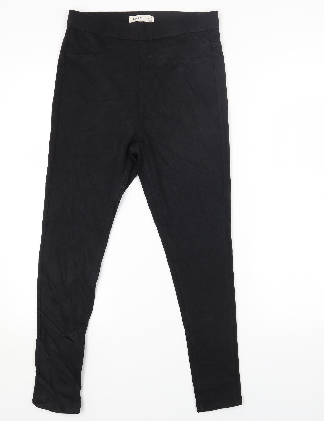 Marks and Spencer Womens Black Cotton Jegging Jeans Size 10 L24 in Regular