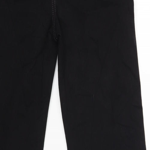 Marks and Spencer Womens Black Cotton Straight Jeans Size 8 L28 in Regular Zip