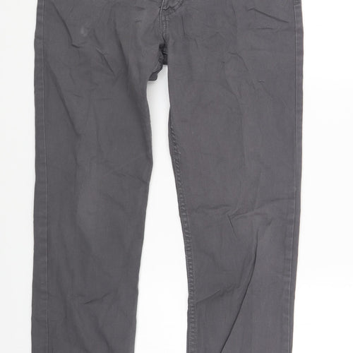 H&M Womens Grey Cotton Skinny Jeans Size 8 L30 in Regular Button