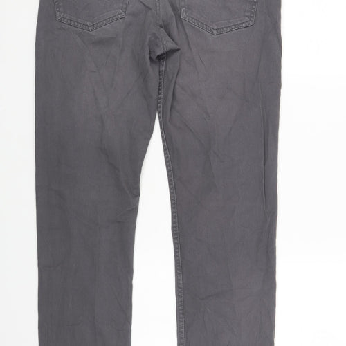 H&M Womens Grey Cotton Skinny Jeans Size 8 L30 in Regular Button