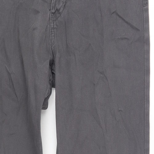 H&M Womens Grey Cotton Skinny Jeans Size 8 L30 in Regular Button