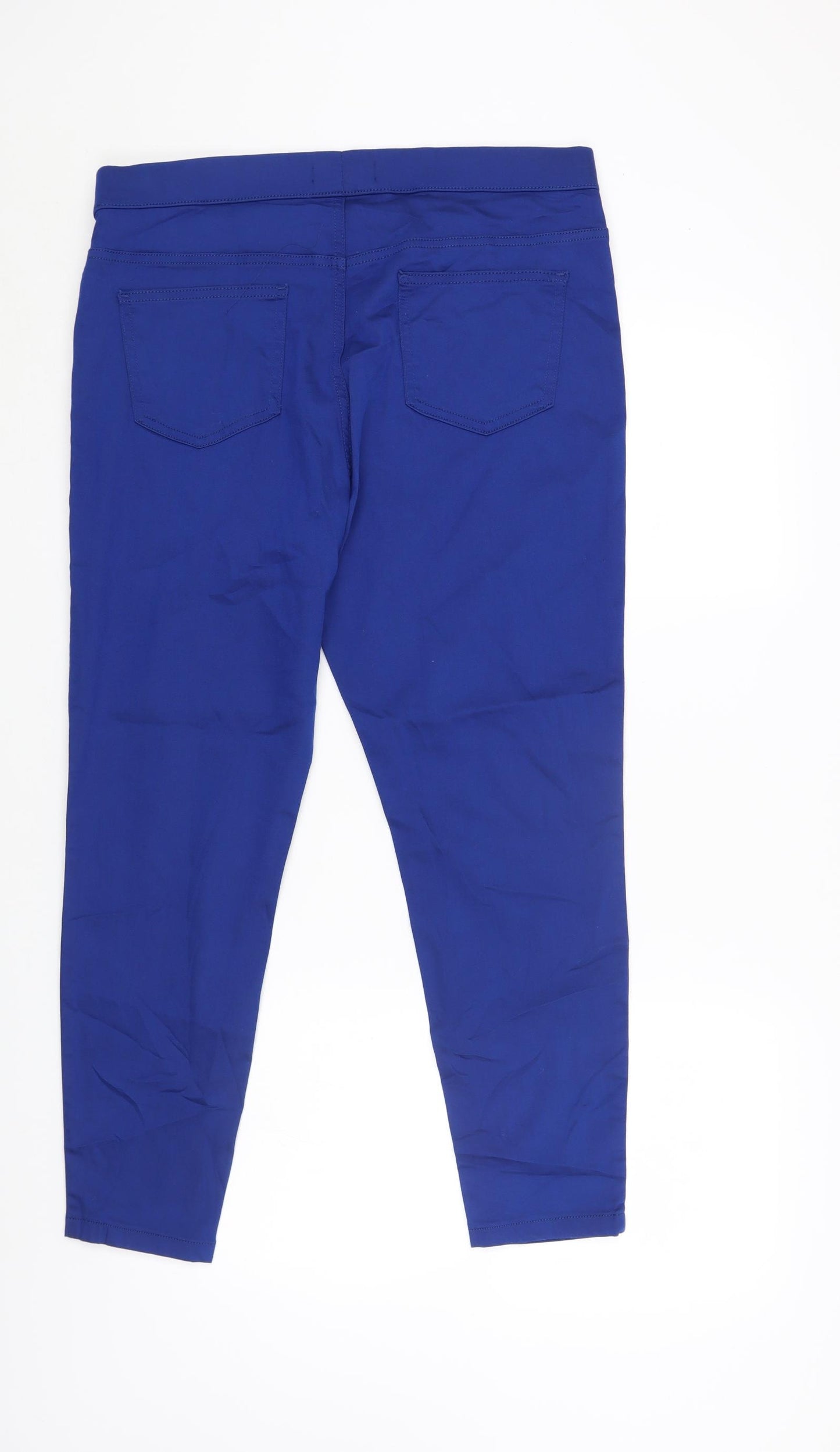 Marks and Spencer Womens Blue Cotton Jegging Jeans Size 16 L25 in Regular