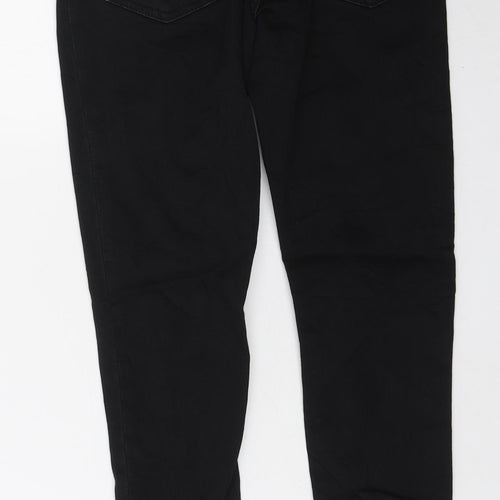 Marks and Spencer Girls Black Polyester Skinny Jeans Size 11-12 Years Regular Zip