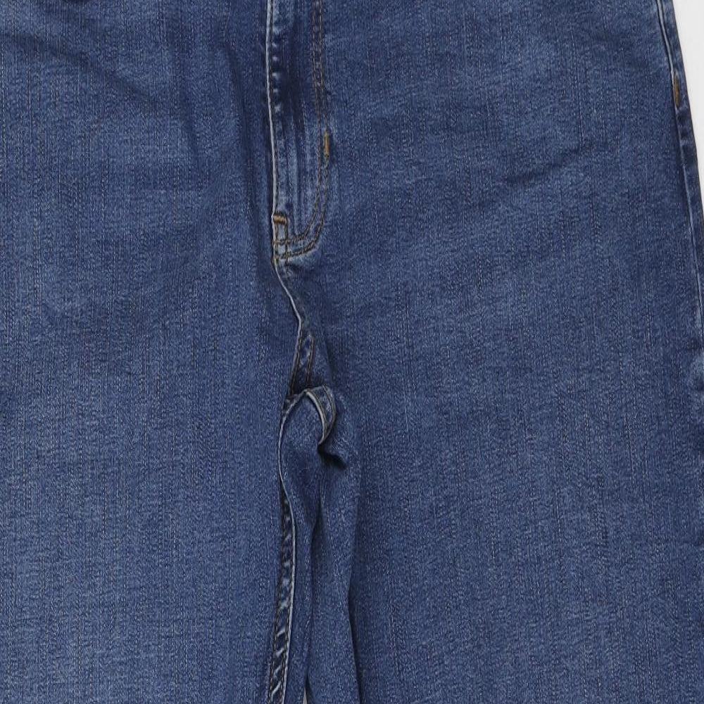 Per Una Womens Blue Lyocell Straight Jeans Size 18 L24 in Regular Zip