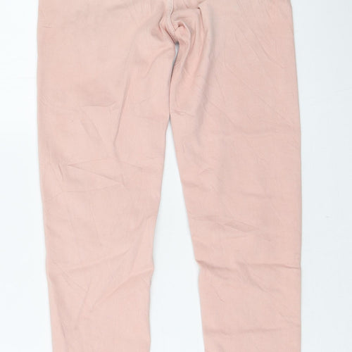 Marks and Spencer Womens Pink Cotton Skinny Jeans Size 6 L28 in Regular Zip