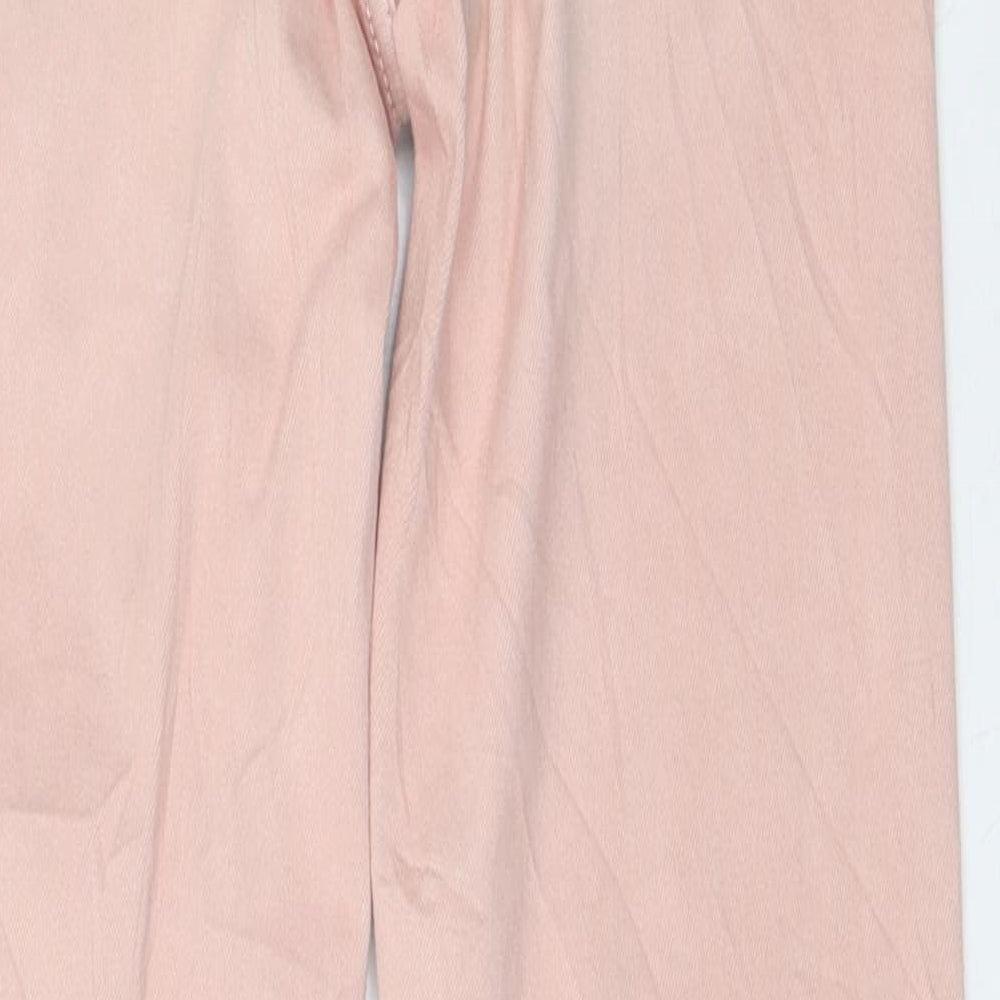 Marks and Spencer Womens Pink Cotton Skinny Jeans Size 6 L28 in Regular Zip