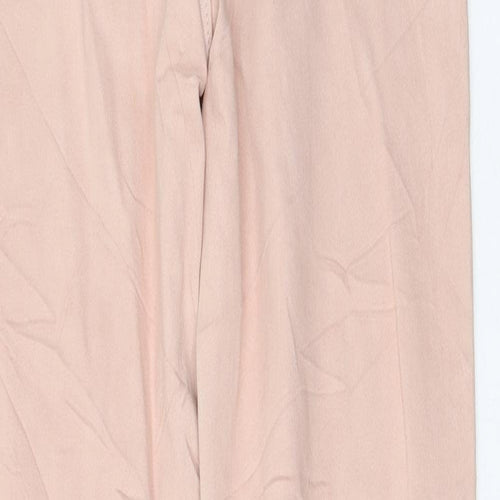 Marks and Spencer Womens Pink Cotton Skinny Jeans Size 8 L30 in Regular Zip