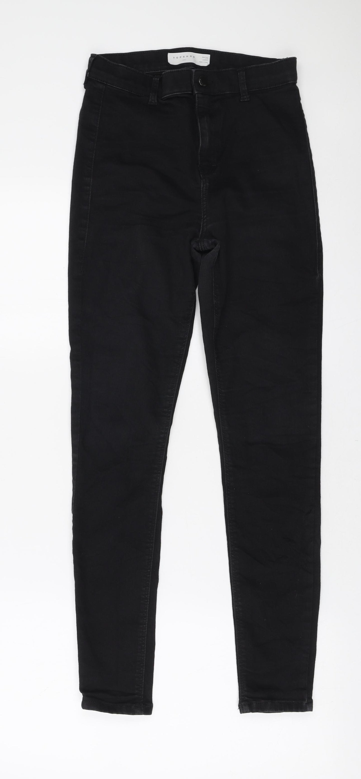 Topshop Womens Black Polyester Skinny Jeans Size 30 in L32 in Regular Zip