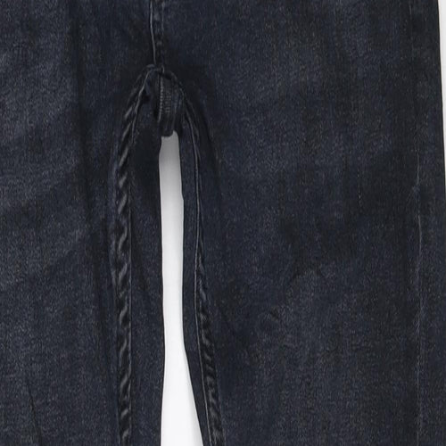 Topman Mens Blue Cotton Skinny Jeans Size 30 in L30 in Regular Zip
